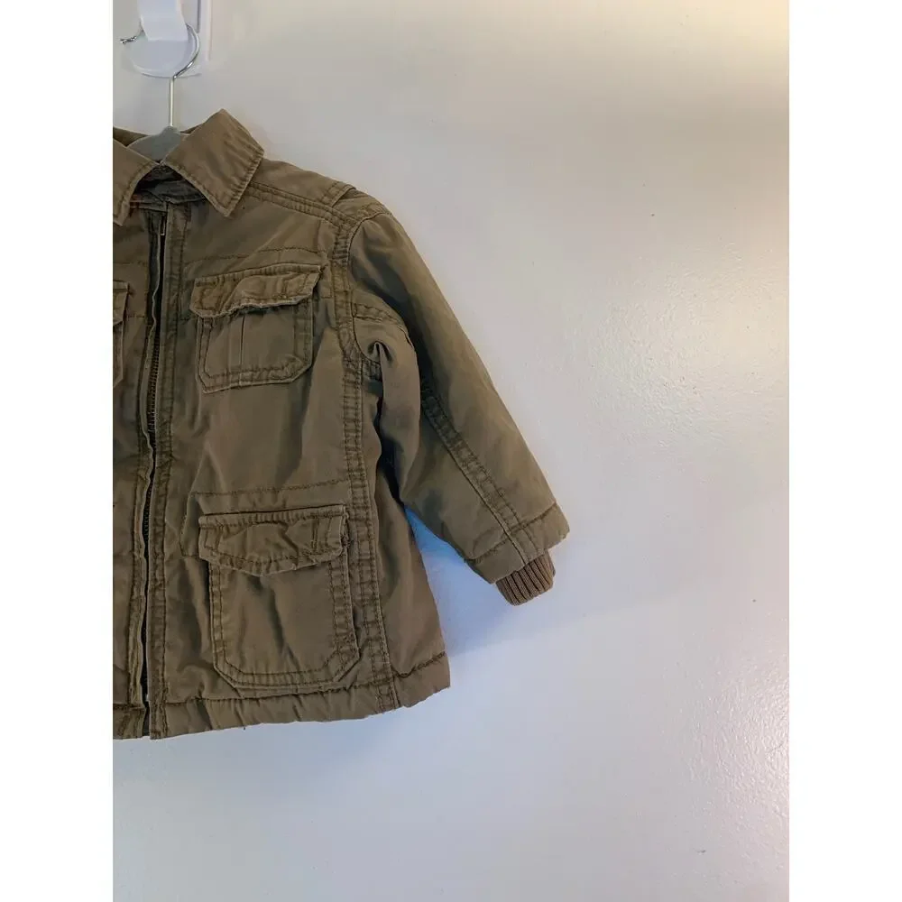 CHILDREN’S PLACE Boy’s Tan Cargo Jacket / Size: 6-9 Months